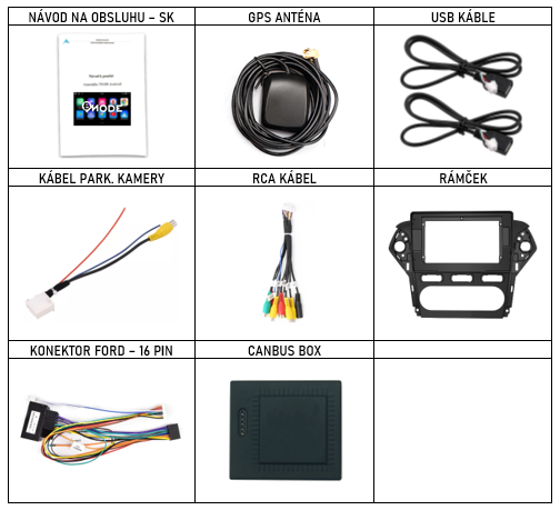 SK_Příslušenství pro Bmode BEV+BEX chytré autorádio Ford Mondeo 4 evtech.cz